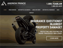 Tablet Screenshot of motorcycleinjurynj.com